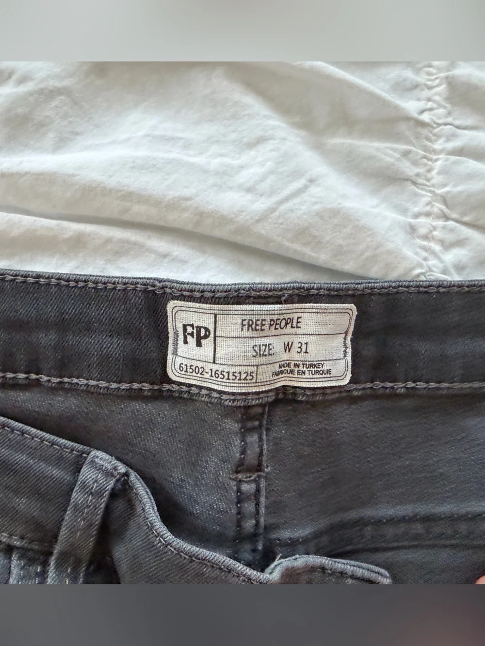 Free People Women's Gray Cropped Flare Jeans
